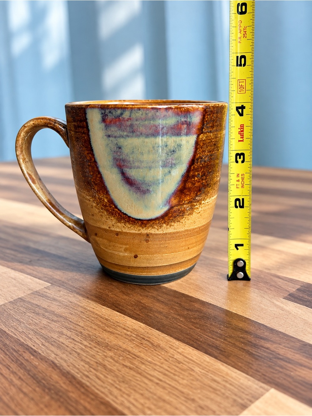 Vintage Sango Splash 4951 Stoneware Mug Brown Drip Glaze Pottery Coffee Cup